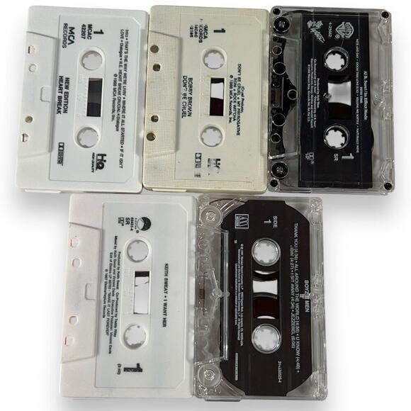 Boyz II Men II New Edition Bobby Brown Al B Sure Keith Sweat R&B Cassette Lot 5 - Picture 3 of 4